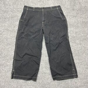 Royal Robbins Capri Pants Womens 10 Black Outdoor Goddess Cotton Pockets Travel